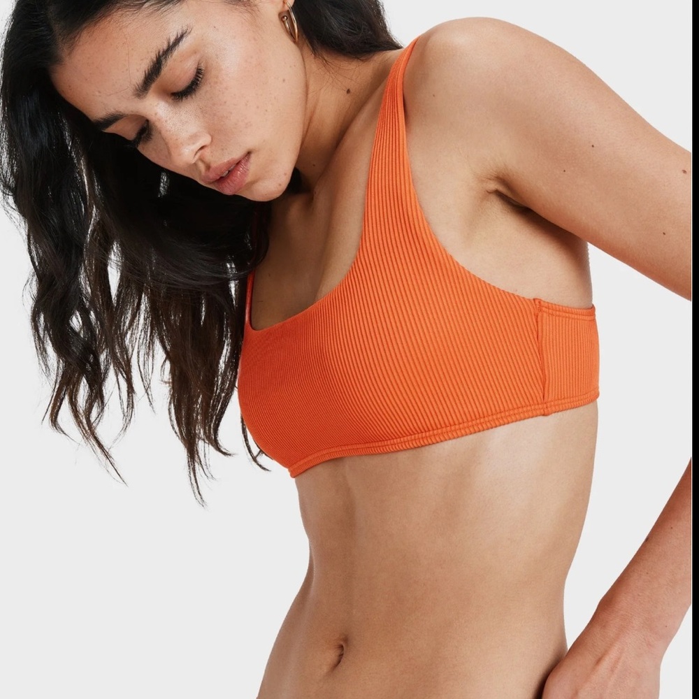Old Navy Women's Orange Ribbed Bra